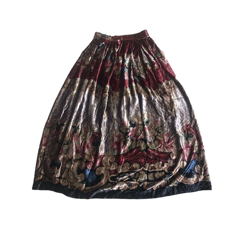 Vtg Ralph Lauren Country Women's Velvet Skirt  Maxi Victorian Romatic Regal